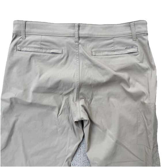 Eddie Bauer Travex Hiking Pants Men's 34x32 Khaki Nylon Stretch Travel Outdoor - Picture 7 of 8